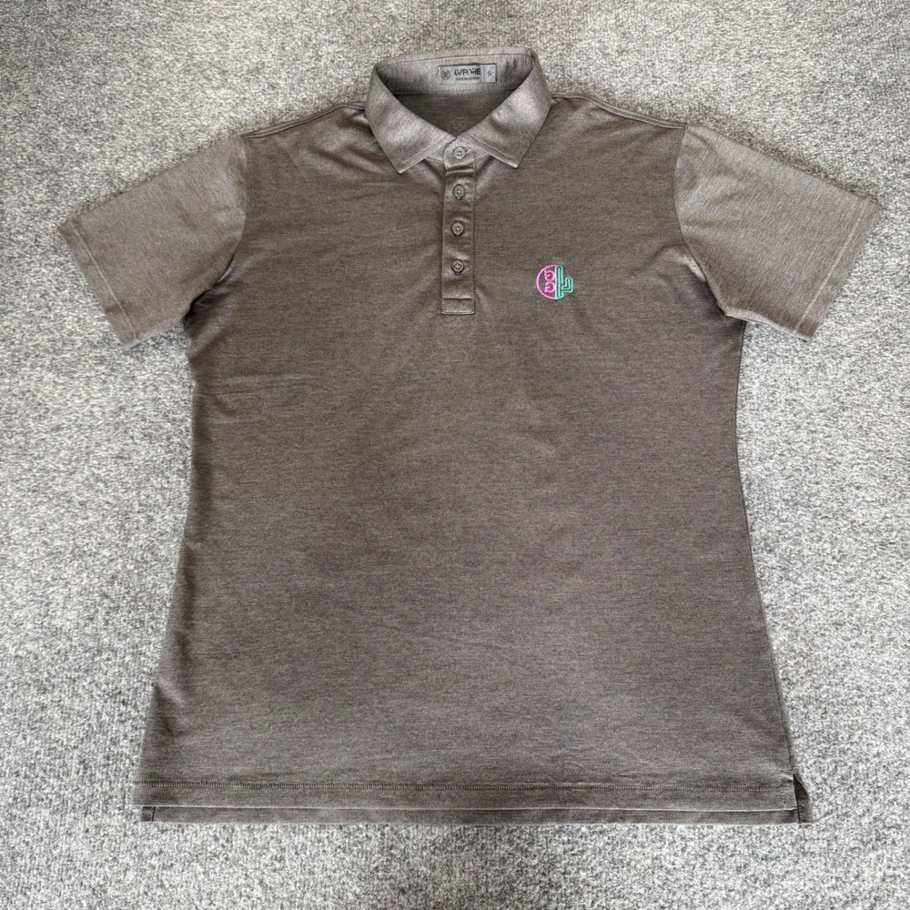 G/Fore Essential Pique Polo Shirt‎ Mens Small Gray Short Sleeve Golf Lightweight